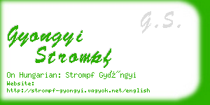gyongyi strompf business card